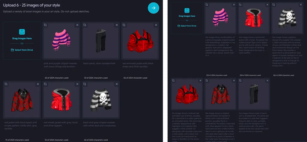Asset caption support and filename optimizations