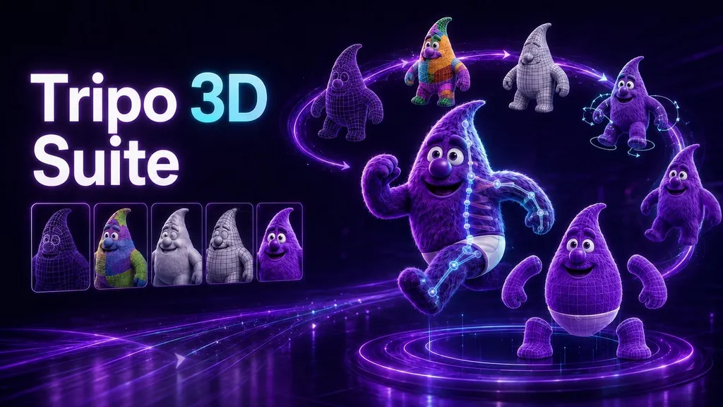 MiniMax H3, Tripo 3D mesh ops & parallel sub-agents (2 of 4)