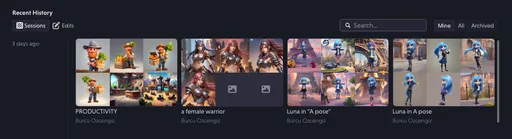 Forge Sessions: revisit and manage past generations